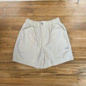 Vintage 80 Cherokee Light Yellow Mom Shorts Size 12 Elastic High Waist Stretch